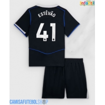 Camisa de time de futebol Chelsea Estevao Willian #41 Replicas 3º Equipamento Infantil 2025-26 Manga Curta (+ Calças curtas)